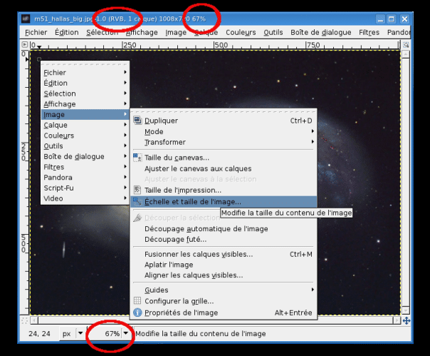 Comment redimensionner une image avec GIMP ?