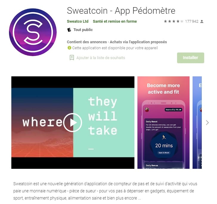 Qu'est-ce que Sweatcoin ?